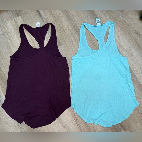 PINK Victoria's Secret Burgundy and Teal racer back tank tops - Picture 2 of 9